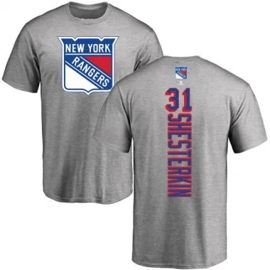 Ash Men's Igor Shesterkin New York Rangers Backer T-Shirt -