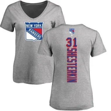 Ash Women's Igor Shesterkin New York Rangers Backer T-Shirt -