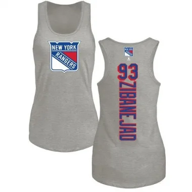 Ash Women's Mika Zibanejad New York Rangers Backer Tank Top -