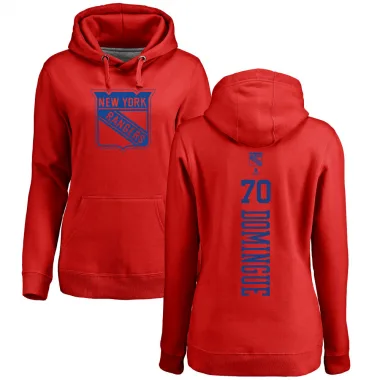 Red Women's Louis Domingue New York Rangers Branded One Color Backer Pullover Hoodie