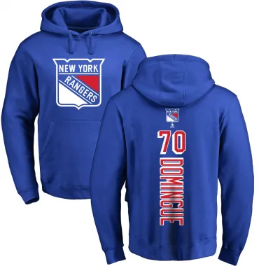 Royal Men's Louis Domingue New York Rangers Branded Backer Pullover Hoodie